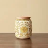 Small Travel Ceramic Tea Jar, Yellow Ru Porcelain Tea Jar