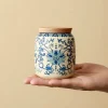 Small Travel Ceramic Tea Jar, Yellow Ru Porcelain Tea Jar
