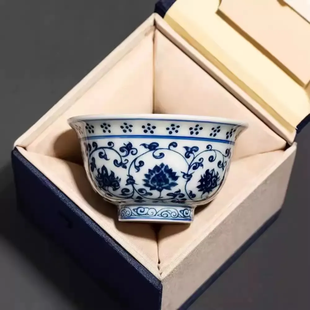 China Blue and White Ceramic Tea Cups