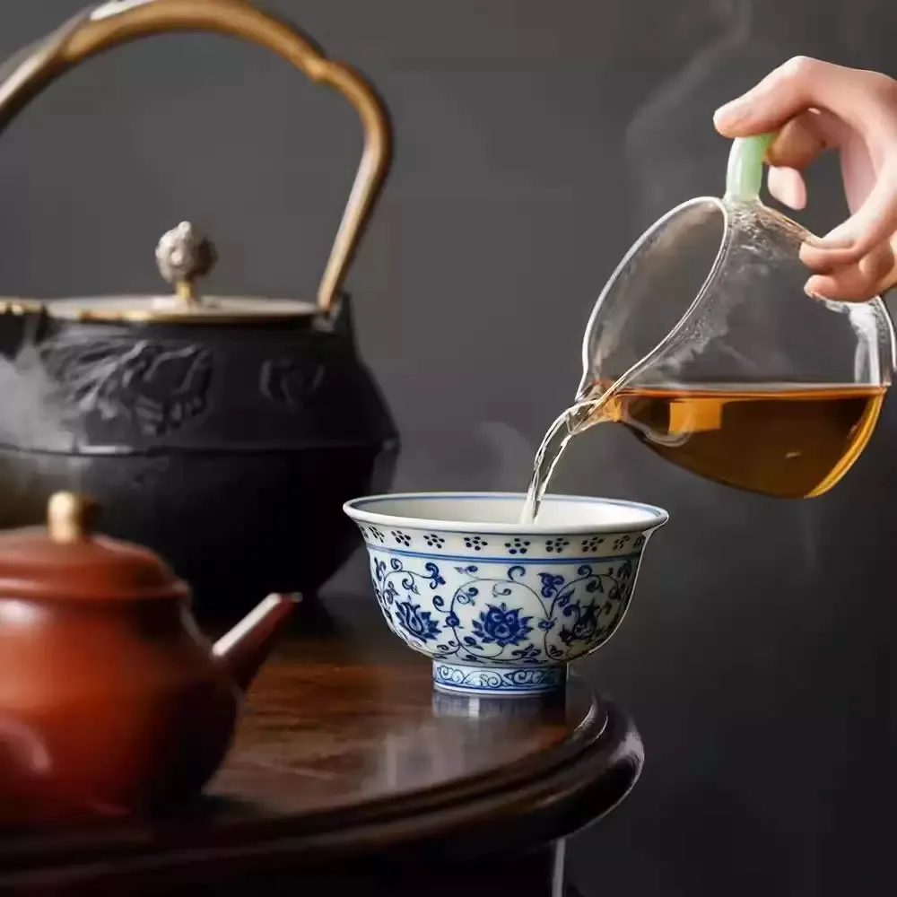 China Blue and White Ceramic Tea Cups