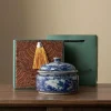 Chinese Blue and White Porcelain Tea Caddy