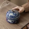 Chinese Blue and White Porcelain Tea Caddy