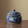 Chinese Blue and White Porcelain Tea Caddy