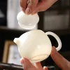 Small Ceramic Tea Pot, Premium Suet Jade Ceramic Teapot