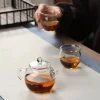 Small Glass Tea Pot, Borosilicate Teapot 150ML