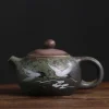 Small Tea Pot With Strainer, Vintage Ceramic Kung Fu Teapot