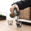 Travel Glass Tea Cup Set with Teapot