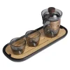 Travel Glass Tea Cup Set with Teapot