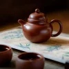 Yixing Zisha Zhuni Clay Teapot Set,1 Teapot and 2 Teacups