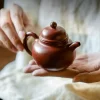 Yixing Zisha Zhuni Clay Teapot Set,1 Teapot and 2 Teacups