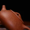 Large Purple Clay Yixing Teapot 240ML 13 Large Purple Clay Yixing Teapot full view, classic handmade purple clay teapot for tea brewing