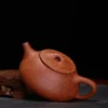 Large Purple Clay Yixing Teapot 240ML 16 Top view of Large Purple Clay Yixing Teapot, natural purple clay color and delicate details