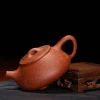 Large Purple Clay Yixing Teapot 240ML 20 Large Purple Clay Yixing Teapot on tea tray, elegant Chinese tea ceremony accessory