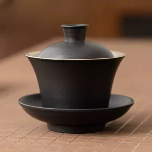 Dehua Black Pottery Three Component Gaiwan