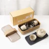 portable travel gaiwan tea set 1 gaiwan 3 tea cups 2