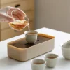 portable travel gaiwan tea set 1 gaiwan 3 tea cups 3